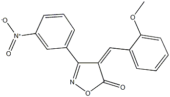 3-{3-nitrophenyl}-4-(2-methoxybenzylidene)-5(4H)-isoxazolone,360764-22-3,结构式
