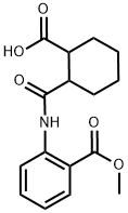 2-{[2-(methoxycarbonyl)anilino]carbonyl}cyclohexanecarboxylic acid Struktur
