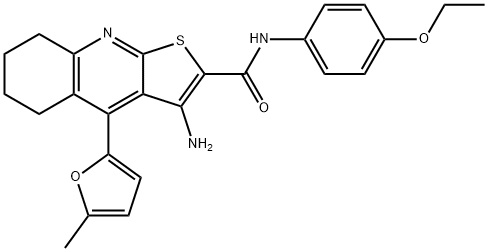 3-amino-N-(4-ethoxyphenyl)-4-(5-methyl-2-furyl)-5,6,7,8-tetrahydrothieno[2,3-b]quinoline-2-carboxamide Struktur