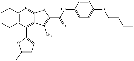 3-amino-N-(4-butoxyphenyl)-4-(5-methyl-2-furyl)-5,6,7,8-tetrahydrothieno[2,3-b]quinoline-2-carboxamide|