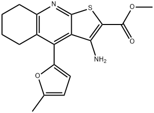 methyl 3-amino-4-(5-methyl-2-furyl)-5,6,7,8-tetrahydrothieno[2,3-b]quinoline-2-carboxylate Struktur