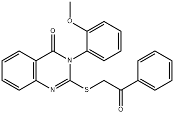 3-(2-methoxyphenyl)-2-[(2-oxo-2-phenylethyl)sulfanyl]-4(3H)-quinazolinone Structure