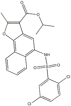 isopropyl 5-{[(2,5-dichlorophenyl)sulfonyl]amino}-2-methylnaphtho[1,2-b]furan-3-carboxylate|