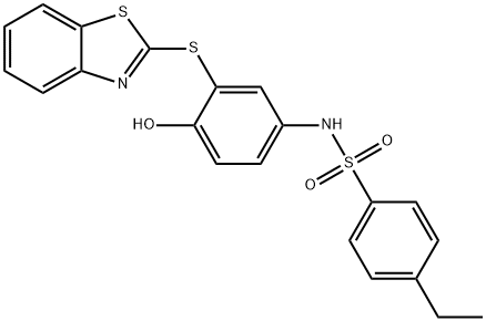 N-[3-(1,3-benzothiazol-2-ylsulfanyl)-4-hydroxyphenyl]-4-ethylbenzenesulfonamide|