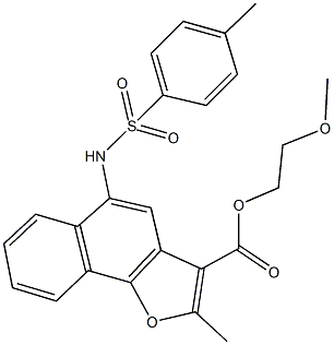 2-methoxyethyl 2-methyl-5-{[(4-methylphenyl)sulfonyl]amino}naphtho[1,2-b]furan-3-carboxylate,361179-87-5,结构式