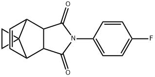 4-(4-fluorophenyl)-spiro[4-azatricyclo[5.2.1.0~2,6~]dec[8]ene-10,1'-cyclopropane]-3,5-dione 化学構造式