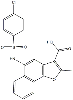 5-{[(4-chlorophenyl)sulfonyl]amino}-2-methylnaphtho[1,2-b]furan-3-carboxylic acid|