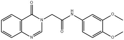 N-(3,4-dimethoxyphenyl)-2-(4-oxo-3(4H)-quinazolinyl)acetamide Structure