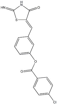 3-[(2-imino-4-oxo-1,3-thiazolidin-5-ylidene)methyl]phenyl 4-chlorobenzoate,361192-41-8,结构式
