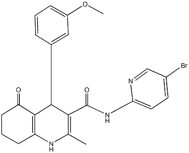 361193-56-8 N-(5-bromo-2-pyridinyl)-4-(3-methoxyphenyl)-2-methyl-5-oxo-1,4,5,6,7,8-hexahydro-3-quinolinecarboxamide