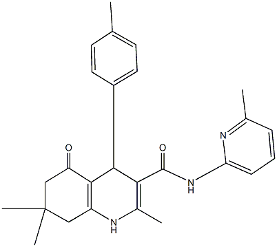 2,7,7-trimethyl-4-(4-methylphenyl)-N-(6-methylpyridin-2-yl)-5-oxo-1,4,5,6,7,8-hexahydroquinoline-3-carboxamide|