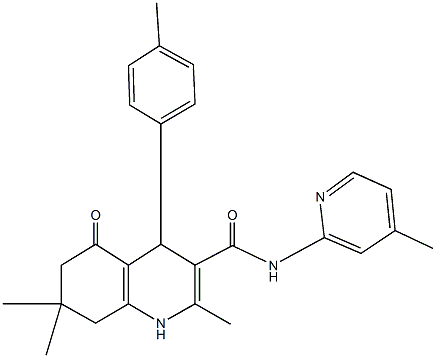 361194-84-5 2,7,7-trimethyl-4-(4-methylphenyl)-N-(4-methylpyridin-2-yl)-5-oxo-1,4,5,6,7,8-hexahydroquinoline-3-carboxamide