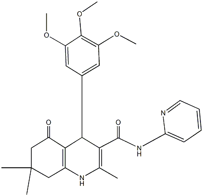 361195-53-1 2,7,7-trimethyl-5-oxo-N-(2-pyridinyl)-4-(3,4,5-trimethoxyphenyl)-1,4,5,6,7,8-hexahydro-3-quinolinecarboxamide