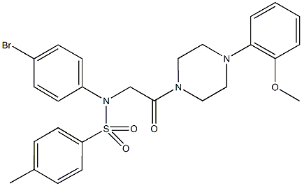 N-(4-bromophenyl)-N-{2-[4-(2-methoxyphenyl)-1-piperazinyl]-2-oxoethyl}-4-methylbenzenesulfonamide Structure