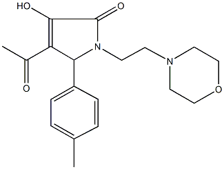 4-acetyl-3-hydroxy-5-(4-methylphenyl)-1-[2-(4-morpholinyl)ethyl]-1,5-dihydro-2H-pyrrol-2-one Structure