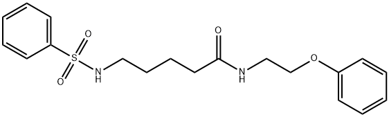 N-(2-phenoxyethyl)-5-[(phenylsulfonyl)amino]pentanamide|