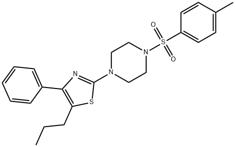 1-[(4-methylphenyl)sulfonyl]-4-(4-phenyl-5-propyl-1,3-thiazol-2-yl)piperazine Structure