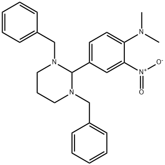1,3-dibenzyl-2-{4-(dimethylamino)-3-nitrophenyl}hexahydropyrimidine,361374-93-8,结构式