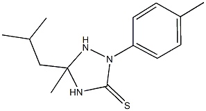 5-isobutyl-5-methyl-2-(4-methylphenyl)-1,2,4-triazolidine-3-thione 结构式