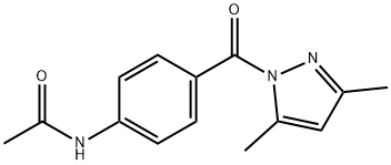 N-{4-[(3,5-dimethyl-1H-pyrazol-1-yl)carbonyl]phenyl}acetamide 化学構造式