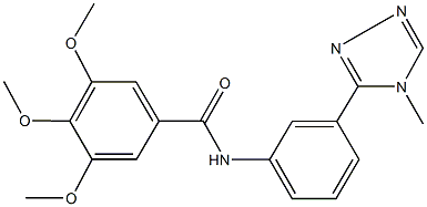 361464-07-5 3,4,5-trimethoxy-N-[3-(4-methyl-4H-1,2,4-triazol-3-yl)phenyl]benzamide