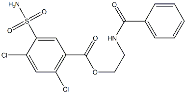 2-(benzoylamino)ethyl 5-(aminosulfonyl)-2,4-dichlorobenzoate Structure