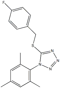 361466-59-3 5-[(4-fluorobenzyl)sulfanyl]-1-mesityl-1H-tetraazole