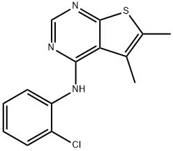 N-(2-chlorophenyl)-N-(5,6-dimethylthieno[2,3-d]pyrimidin-4-yl)amine Struktur