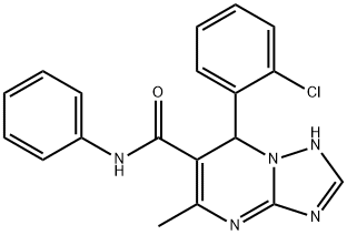 7-(2-chlorophenyl)-5-methyl-N-phenyl-4,7-dihydro[1,2,4]triazolo[1,5-a]pyrimidine-6-carboxamide,361481-10-9,结构式