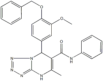 361481-48-3 7-[4-(benzyloxy)-3-methoxyphenyl]-5-methyl-N-phenyl-4,7-dihydrotetraazolo[1,5-a]pyrimidine-6-carboxamide