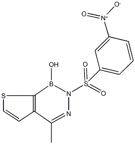 2-({3-nitrophenyl}sulfonyl)-4-methylthieno[2,3-d][1,2,3]diazaborinin-1(2H)-ol Structure