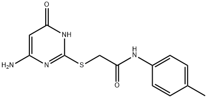 2-[(4-amino-6-oxo-1,6-dihydropyrimidin-2-yl)sulfanyl]-N-(4-methylphenyl)acetamide Structure