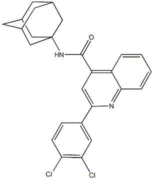 N-(1-adamantyl)-2-(3,4-dichlorophenyl)-4-quinolinecarboxamide Structure