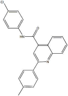 N-(4-chlorophenyl)-2-(4-methylphenyl)-4-quinolinecarboxamide Structure