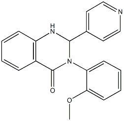 3-(2-methoxyphenyl)-2-(4-pyridinyl)-2,3-dihydro-4(1H)-quinazolinone 结构式