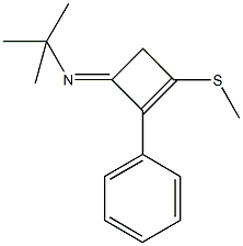 N-(tert-butyl)-N-[3-(methylsulfanyl)-2-phenyl-2-cyclobuten-1-ylidene]amine|