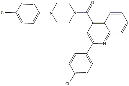 2-(4-chlorophenyl)-4-{[4-(4-chlorophenyl)-1-piperazinyl]carbonyl}quinoline Structure