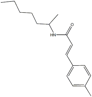 N-(1-methylhexyl)-3-(4-methylphenyl)acrylamide Structure