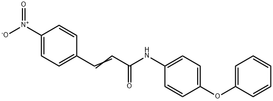 3-{4-nitrophenyl}-N-(4-phenoxyphenyl)acrylamide 结构式