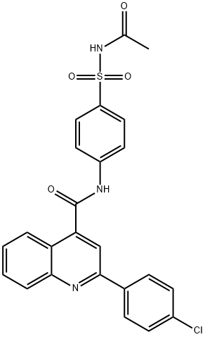 N-{4-[(acetylamino)sulfonyl]phenyl}-2-(4-chlorophenyl)-4-quinolinecarboxamide Structure