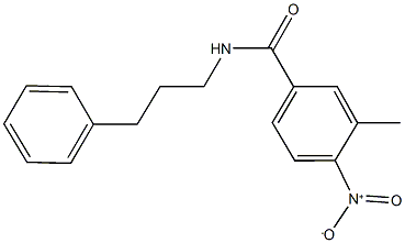 4-nitro-3-methyl-N-(3-phenylpropyl)benzamide 结构式