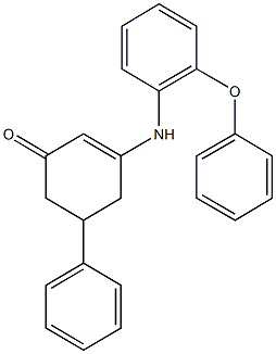 3-(2-phenoxyanilino)-5-phenyl-2-cyclohexen-1-one Struktur