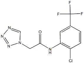 N-[2-chloro-5-(trifluoromethyl)phenyl]-2-(1H-tetraazol-1-yl)acetamide Struktur