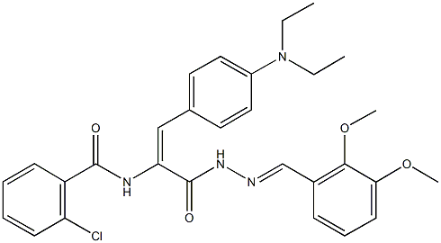 2-chloro-N-(2-[4-(diethylamino)phenyl]-1-{[2-(2,3-dimethoxybenzylidene)hydrazino]carbonyl}vinyl)benzamide|