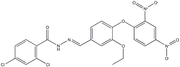 N'-(4-{2,4-dinitrophenoxy}-3-ethoxybenzylidene)-2,4-dichlorobenzohydrazide 结构式