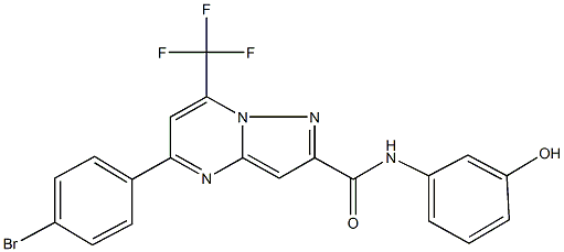 362482-32-4 5-(4-bromophenyl)-N-(3-hydroxyphenyl)-7-(trifluoromethyl)pyrazolo[1,5-a]pyrimidine-2-carboxamide