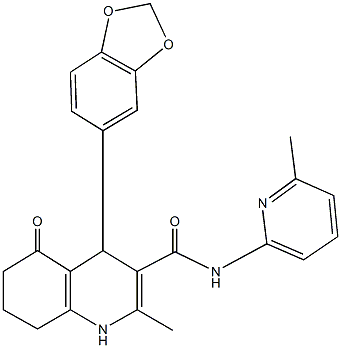 4-(1,3-benzodioxol-5-yl)-2-methyl-N-(6-methyl-2-pyridinyl)-5-oxo-1,4,5,6,7,8-hexahydro-3-quinolinecarboxamide|