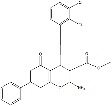 362488-55-9 methyl 2-amino-4-(2,3-dichlorophenyl)-5-oxo-7-phenyl-5,6,7,8-tetrahydro-4H-chromene-3-carboxylate