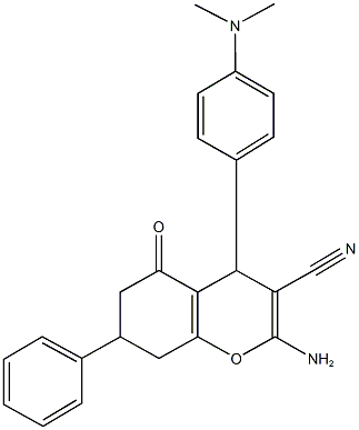 362488-91-3 2-amino-4-[4-(dimethylamino)phenyl]-5-oxo-7-phenyl-5,6,7,8-tetrahydro-4H-chromene-3-carbonitrile