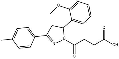 4-[5-(2-methoxyphenyl)-3-(4-methylphenyl)-4,5-dihydro-1H-pyrazol-1-yl]-4-oxobutanoic acid Structure